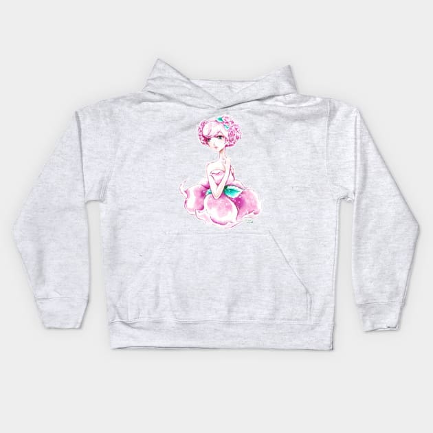 Lady Rose Shoujo Anime Art Kids Hoodie by BonBonBunny